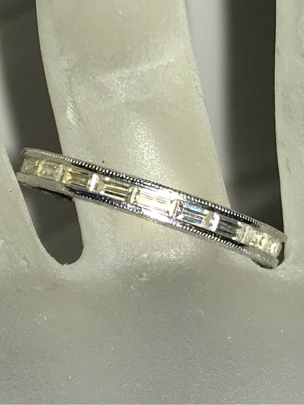 TACORI Diamonique Baguette Eternity Band Ring Size 8